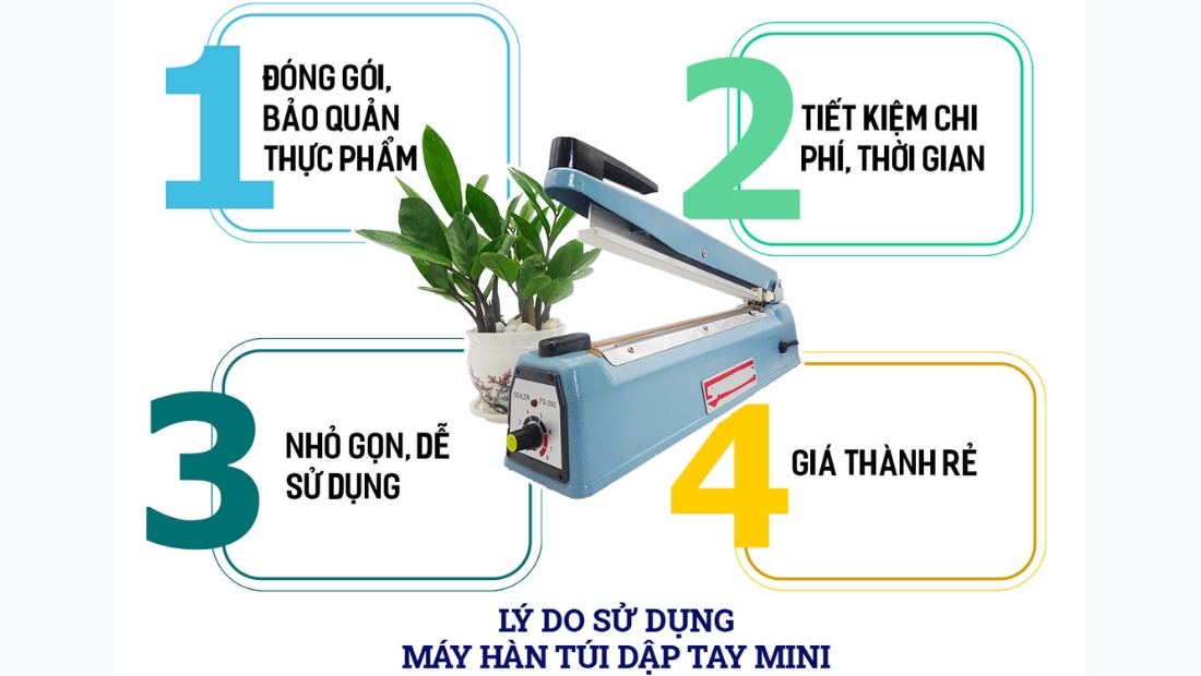 Cách sử dụng máy hàn miệng túi mini dập tay